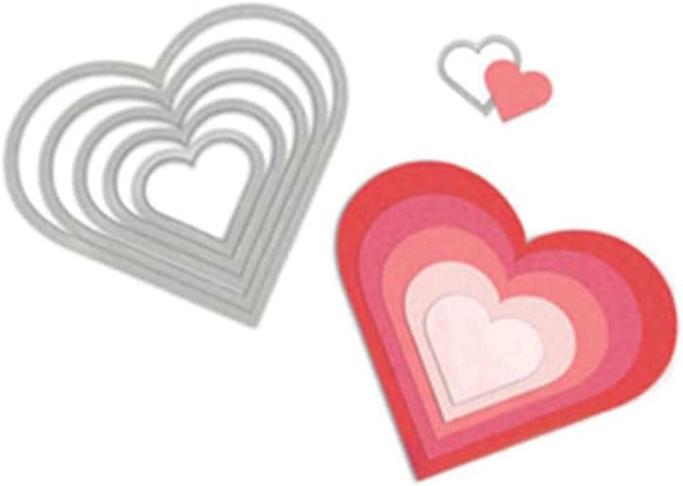 Set of 6 Heart Framelits Dies