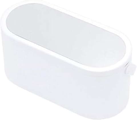 Portable LED Makeup Mirror with Storage and Dimmable Light