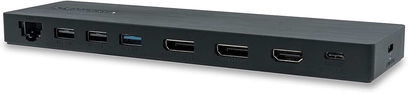 USB-C Docking Station with 3 Display Outputs and Ports