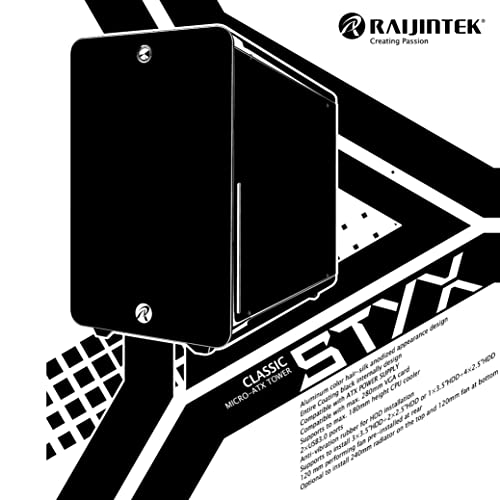 0R200036 Styx Micro-ATX Tower Computer Case - Silver