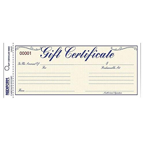Gift Certificate Pack with 25 Duplicates and Envelopes