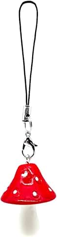 Cute Kawaii Mushroom Phone Charm for Keys and Bags
