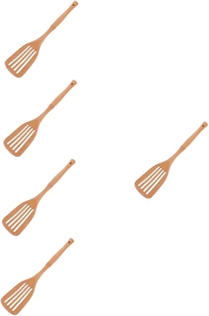 Set of 5 Wooden Heat-Resistant Cooking Spatulas