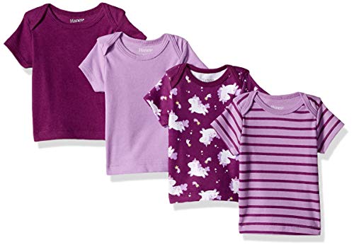 Ultimate Baby Flexy 4 Pack Short Sleeve Crew Tees, Purple Fun, 12-18 Months