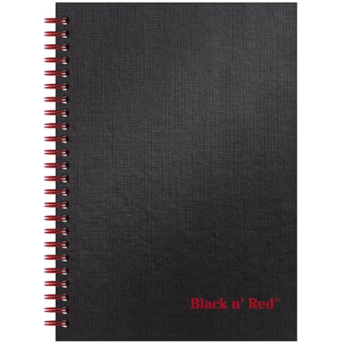 Black Hardcover Business Notebook, 8-1/4" x 5-1/4"