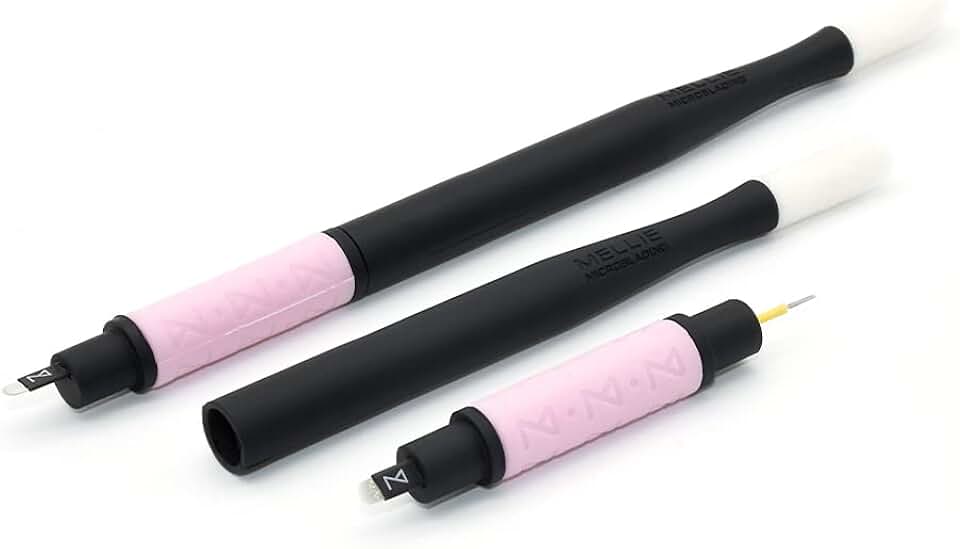 Set of 10 Microblading Disposable Pens with Blade and Shade