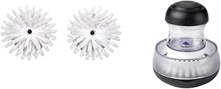 2-Pack Soap Dispenser Palm Brush Refills and Storage