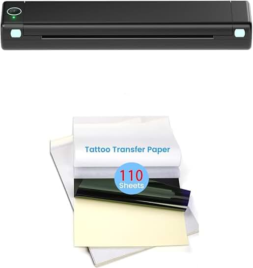Wireless Tattoo Transfer Stencil Printer with 110 Sheets