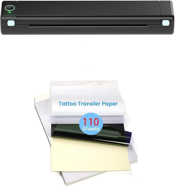 Wireless Tattoo Transfer Stencil Printer with 110 Sheets