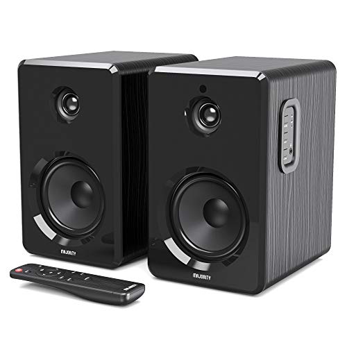 D40 Active Bookshelf Speakers | Powered Stereo Studio Speakers | Powerful Amplified 2.0 Channel Sound | Bluetooth, Optical, RCA, USB & Aux Playback | Digital Controls | HiFi Speakers