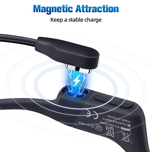 (2-Pack) 3.3ft Charging Cable for Shokz Aeropex/OpenRun, OpenRun Pro & OpenComm (Formerly Known as AfterShokz), Magnetic USB Cable Compatible AfterShokz Bone Conduction Headphone