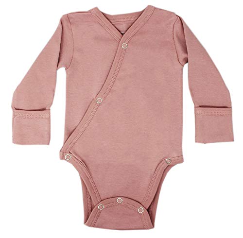L ovedbaby Unisex Baby 100   Kimono Bodysuit  Mauve, 0-3m