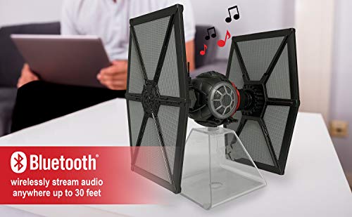 Bluetooth Speaker - The Force Awakens First Order Tie Fighter Villain Starfighter Lights Up When In Use
