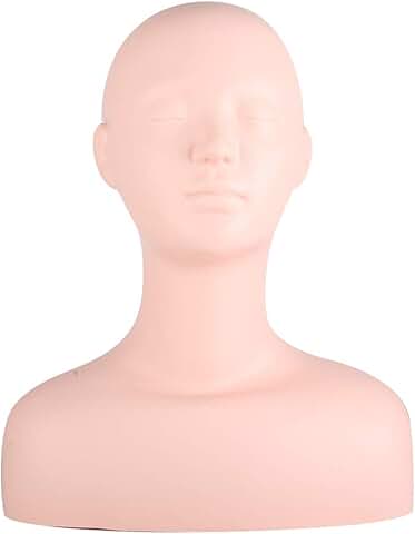 Makeup Practice Head with Shoulder Silicone for Beauty Training
