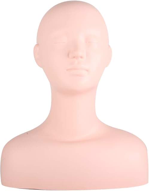 Mannequin Head with Shoulders for Makeup and Cosmetology
