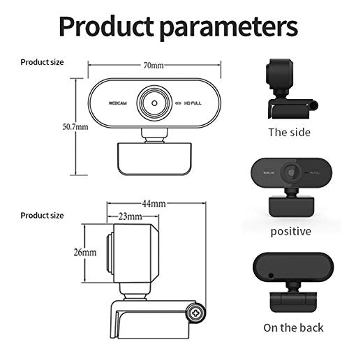 1080P HD Auto Focus Webcam with Microphone,360-Degree Wide View Angle Streaming Computer Web Camera for Video Conferencing, Online Work,Home Office,YouTube,Plug and Play (Black)