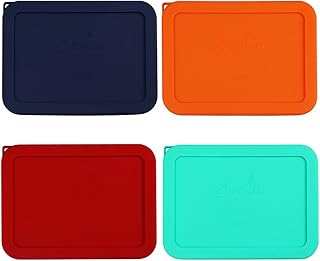 6-Cup Rectangle Silicone Cover for Glass Bowls