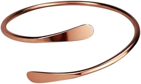 Set of African Brass Cuff Bracelets for Women