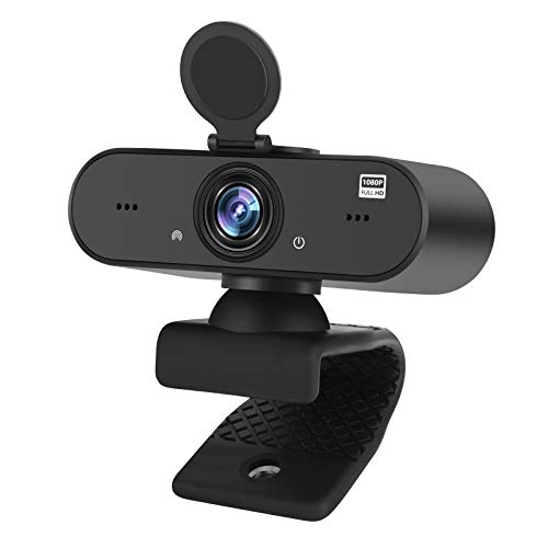 Webcam with Microphone,1080p Full HD Live Streaming Camera USB Computer Webcam [Plug and Play] for PC Mac Laptop Desktop,Suitable for Online Class/Facetime/Teams/Gaming, Zoom/Skype/OBS/YouTube/etc.