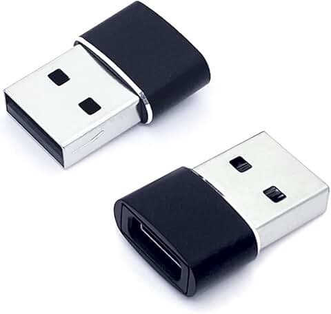 USB C to USB Adapter Pack, Black