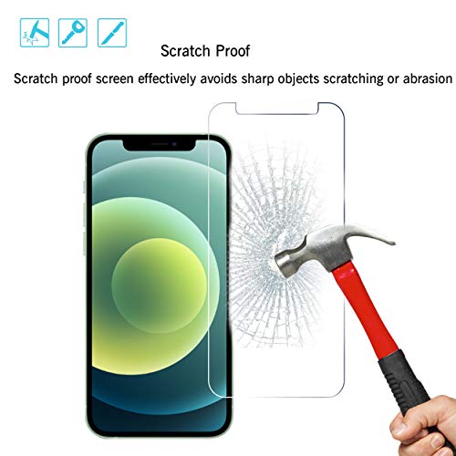 Glass Screen Protector Compatible for iPhone 12/12 Pro 2020 6.1 Inch 3 Pack Case Friendly Tempered Glass