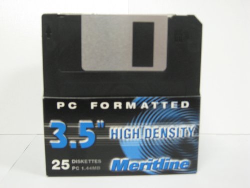 25 pack Floppy Disks 3.5" HD 1.44MB Black, Brand