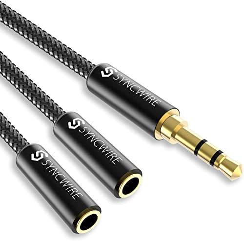 Nylon-Braided 3.5mm Audio Y Splitter for Headsets
