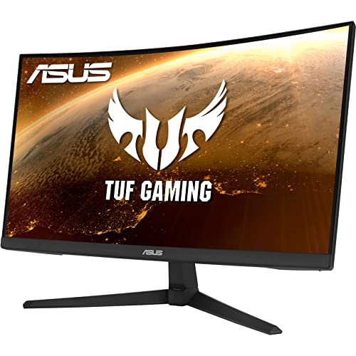 TUF Gaming 23.8 1080P Curved Gaming Monitor (VG24VQ1B) - Full HD, 165Hz (Supports 144Hz), 1ms, Extreme Low Motion Blur, Speakers, Adaptive-sync/FreeSync Premium, Eye Care, DisplayPort, HDMI