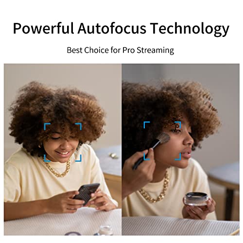 CC01 UHD 4K Mac Webcam, Video Calling Web Camera, 8MP HD Autofocus Light Correction, Computer Camera with Built-in Privacy Cover for PC/Mac/Laptop/MacBook, Zoom/Yutube/Skype