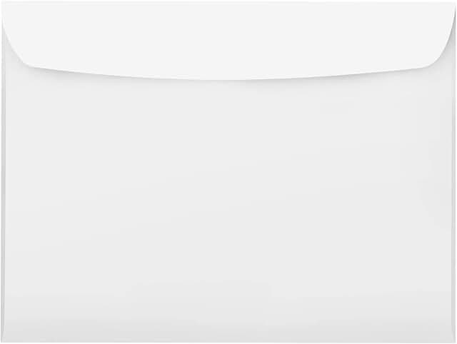 10 x 13 Bright White Booklet Envelopes, 50 Pack