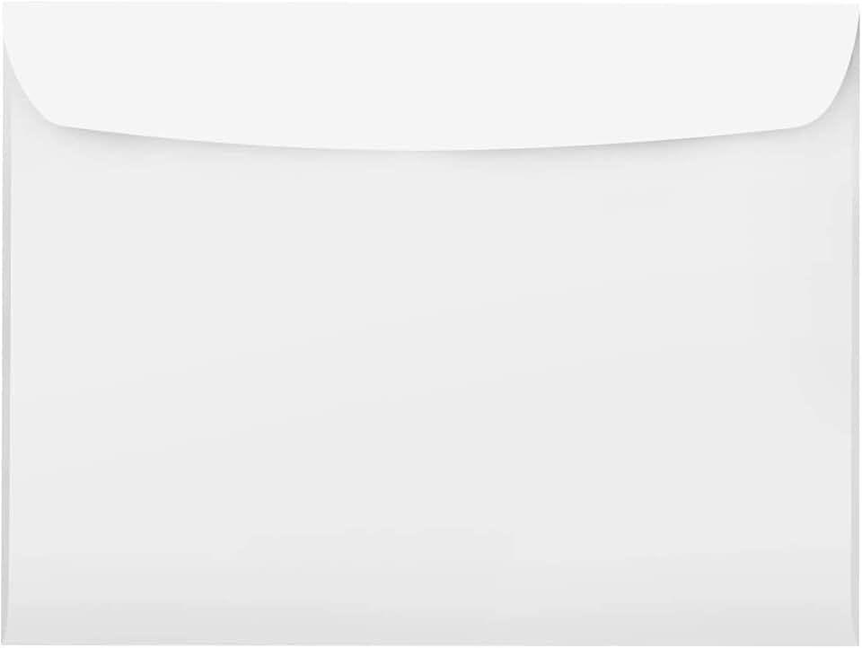 10 x 13 Bright White Booklet Envelopes, 50 Pack
