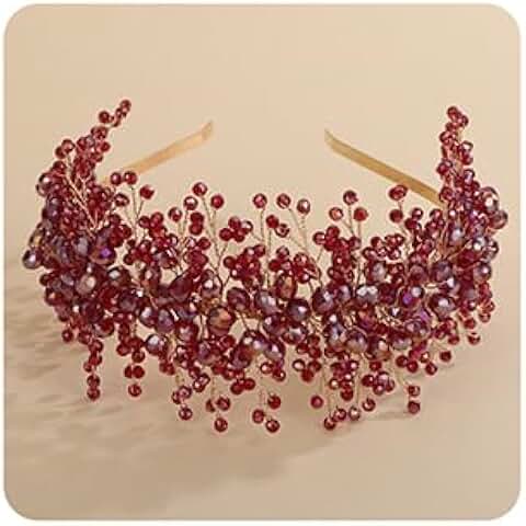 Sparkling Rhinestone Bead Hair Crown for Women