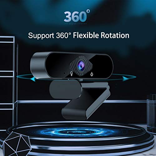 1080P Webcam with Microphone and Privacy Cover, Web Camera for Streaming Online Class Video Calling Video Conference Gaming Plug and Play USB Camera for Laptop Computer Windows Mac and Chrome