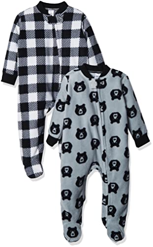 Fleece Sleep and Play, 2 Pack, Bear, 0-3 Months