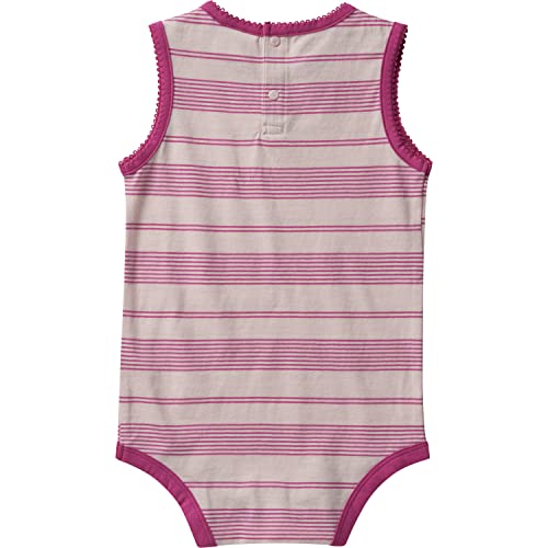 Baby Girls' Stripe Tank Bodysuit, Strawberry Cream, 18 Months