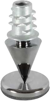 Set of four black chrome speaker spikes