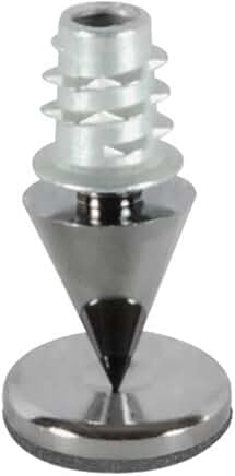 Set of four black chrome speaker spikes