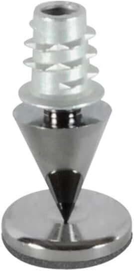 Set of four black chrome speaker spikes