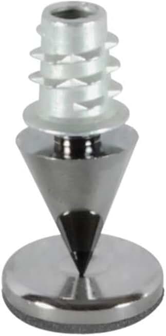 Set of four black chrome speaker spikes
