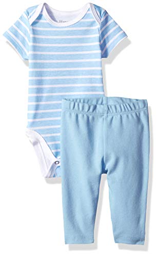 Ultimate Baby Flexy 2 Piece Set (Pant with Short Sleeve Bodysuit), Light Blue, 0-6 Months