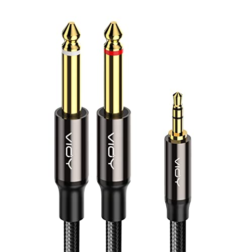 1/4 6.35mm to 3.5mm 1/8 Stereo Audio Cable [1M/3 FT], 1/8 to 1/4 Speaker Cable for Computer, CD Players, Multimedia Speakers and Amplifiers