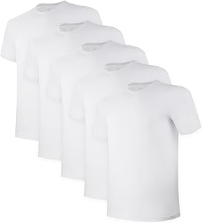 Men's Moisture-Wicking Stretch Crewneck Undershirts, 3 Pack