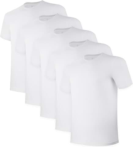 Men's Moisture-Wicking Stretch Crewneck Undershirts, 3 Pack