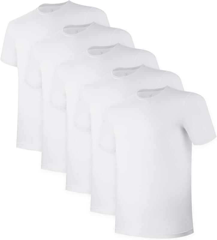 Men's Moisture-Wicking Stretch Crewneck Undershirts, 3 Pack