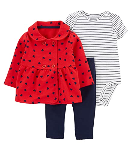 Baby Girls' Cardigan Sets 121g771 ( , Red/Navy Hearts)