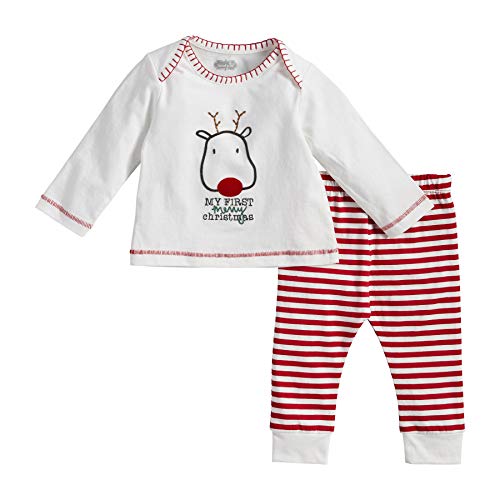 Baby Boys  First  2 Piece Set, White, 3-6 Months