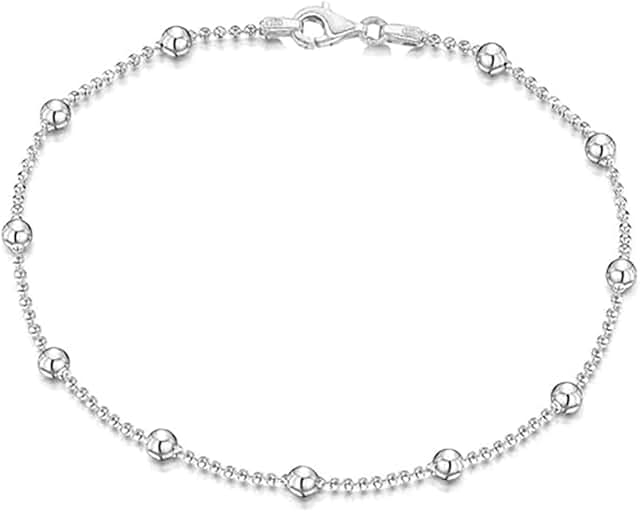 Silver Beads Bracelet for Women and Girls
