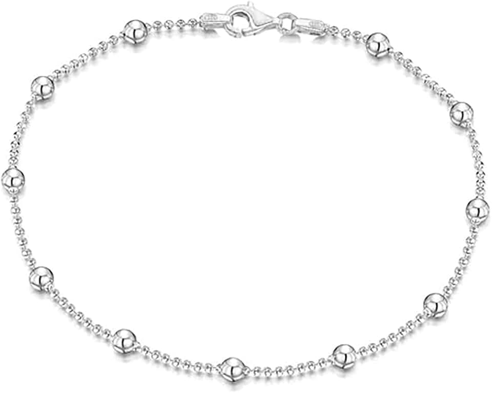 Silver Beads Bracelet for Women and Girls