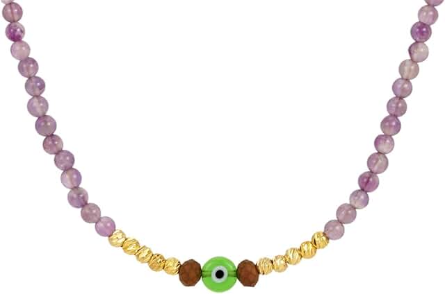 Purple Amethyst Beaded Necklace for Women