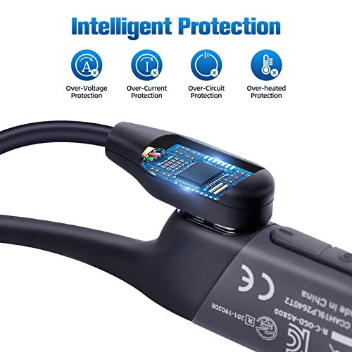 (2-Pack) 3.3ft Charging Cable for Shokz Aeropex/OpenRun, OpenRun Pro & OpenComm (Formerly Known as AfterShokz), Magnetic USB Cable Compatible AfterShokz Bone Conduction Headphone